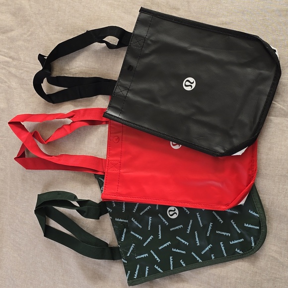 lululemon athletica Handbags - Lululemon Small New Reusable Bag Bundle Set of 3